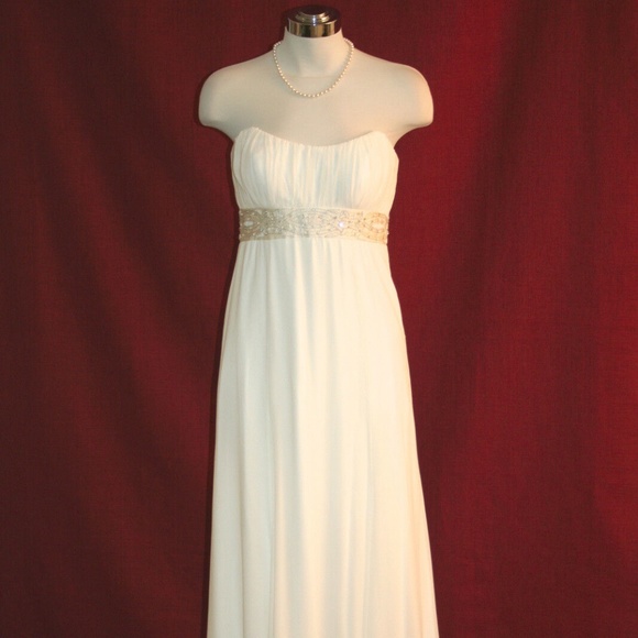 NICOLE MILLER BEADED SILK WEDDING BRIDAL DRESS JA0005 $1980 - Picture 5 of 12